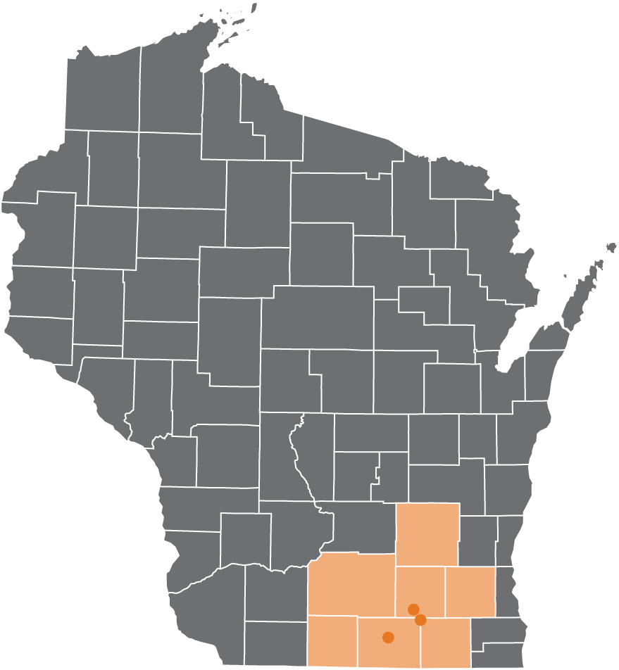Terra Staffing Locations WI Map